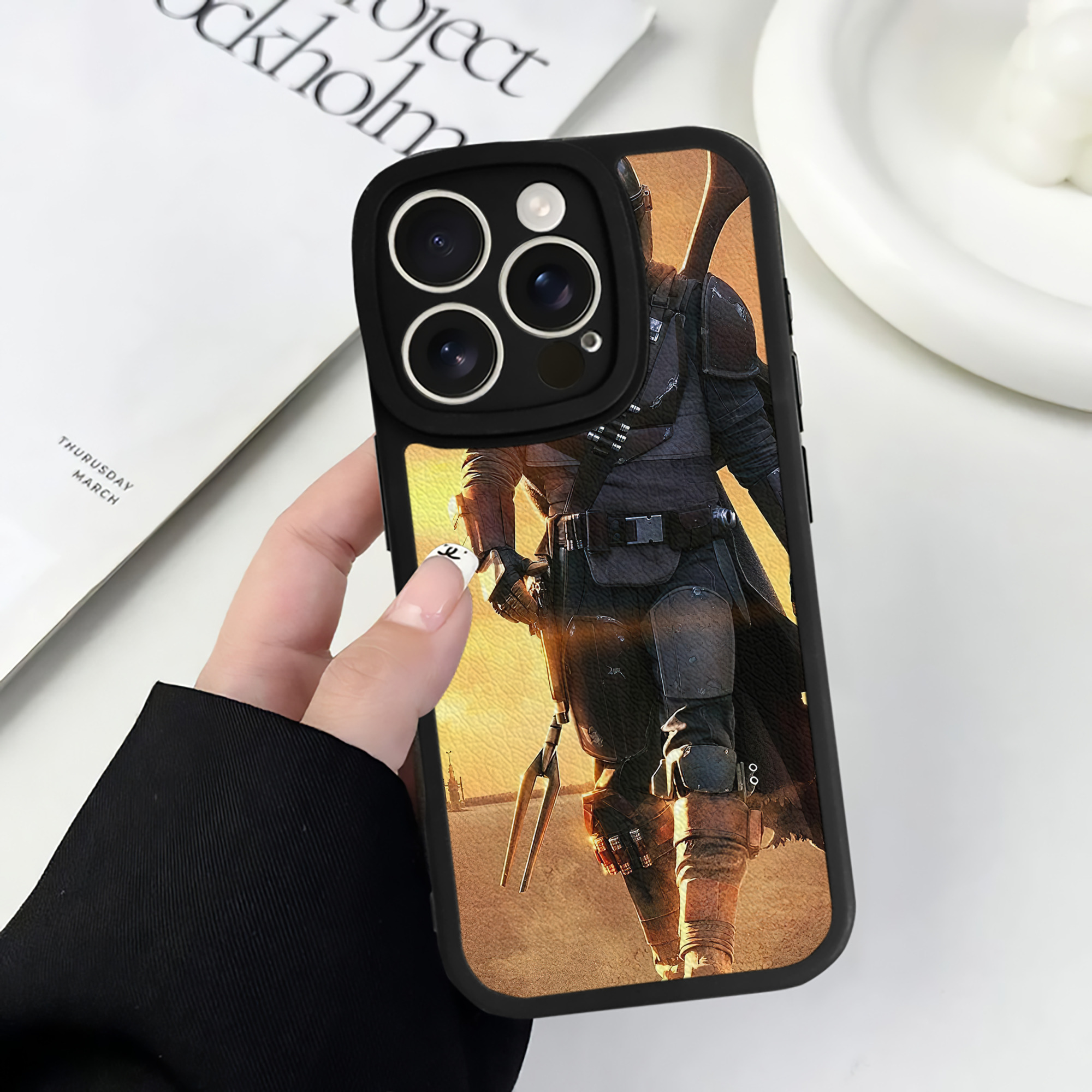 （画像用） スター・ウォーズ Star Wars 【iPhone 16シリーズ対応】シリコンスマホケース（レザー調） 材質：シリコン